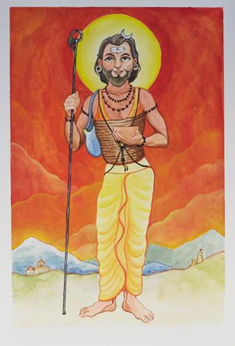 Bharthari, the monarch-turned-ascetic is one of the favorite folklore heroes of North India. Stories of his renunciation abound in both literary and oral traditions from Punjab, to Maharashtra, to Bengal. According to the legend he was the uncle of Gopichand and the ruler of Ujjay.
